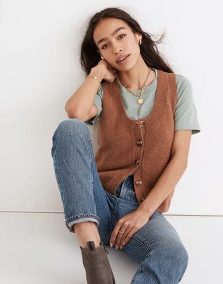 Madewell + Kneale Button-Front Sweater Vest
