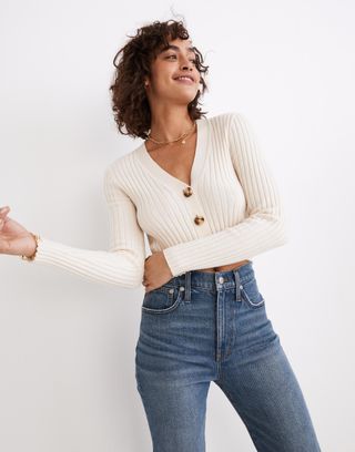 Madewell + Brenville Crop Cardigan Sweater