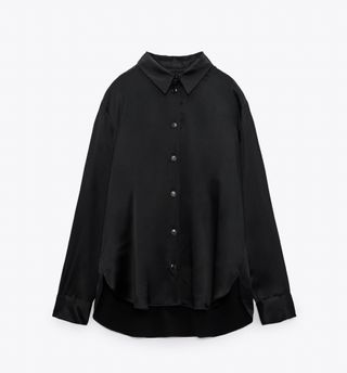 Zara + Satin Effect Shirt