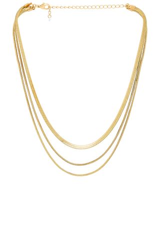 8 Other Reasons + Layered Herringbone Necklace in Gold