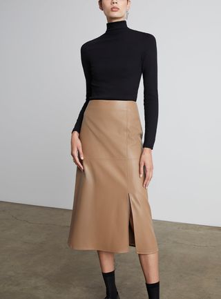 Who What Wear Collection + Ellis Midi Skirt With Slit