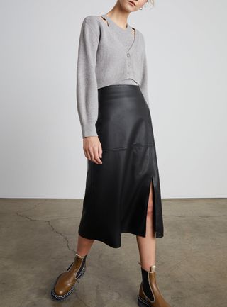 Who What Wear Collection + Ellis Midi Skirt With Slit