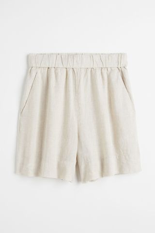 H&M + Linen Pull-On Shorts