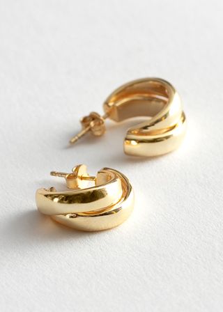 & Other Stories + Chunky Layered Open Hoop Earrings