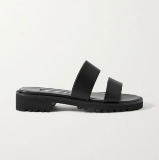 Manolo Blahnik + Gadmu Leather Slides