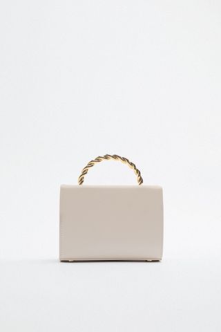 Zara + Metal Handle Handbag
