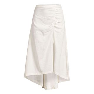 Kendall + Kylie + Ruched Hi-Low Midi Skirt