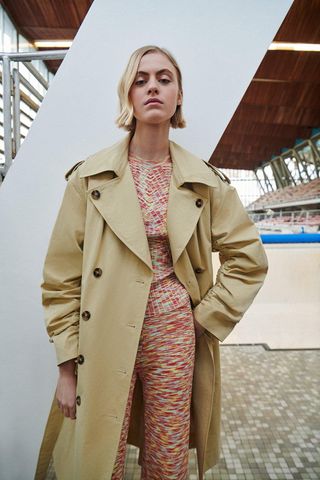 Warehouse + Gathered Sleeve Trench