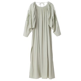 H&M + Wide-Cut Lace-Trimmed Dress