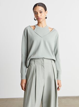 Who What Wear Collection + Merideth Deep-V-Neck Sweater