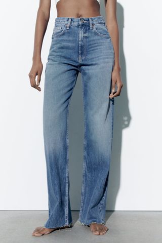 Zara + TRF High-Rise Wide-Leg Jeans