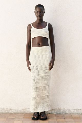 Zara + Short Knit Top