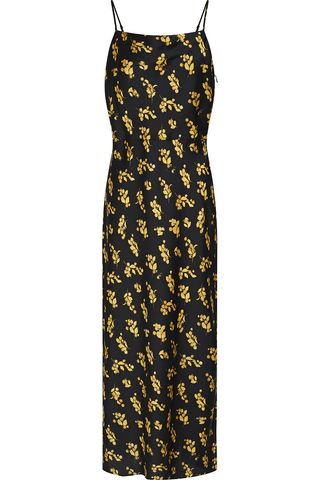 Vince + Floral-Print Satin Midi Slip Dress