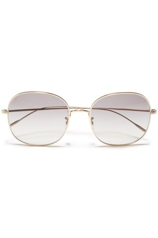 Oliver Peoples + Mehrie Square-Frame Gold-Tone Sunglasses