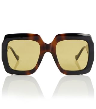 Gucci + Tortoiseshell Square Sunglasses