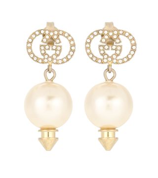 Gucci + GG Crystal-Embellished Earrings