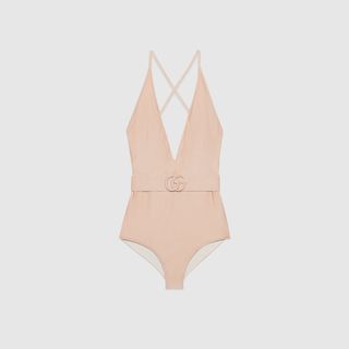 Gucci + Sparkling Jersey Swimsuit With Double G