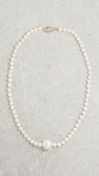 Mizuki + 14k Pearl Simple Strand Necklace