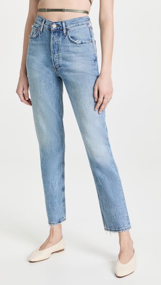 Agolde + Fen High Rise Relaxed Tapered Jeans