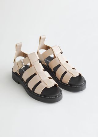 & Other Stories + Chunky Leather Gladiator Sandals