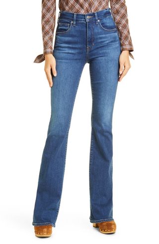 Veronica Beard + Beverly High Waist Skinny Flare Jeans