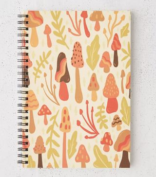 Deny Designs + Doodle By Meg For Deny Spring Mushroom Print Spiral Notebook