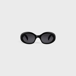 Celine + Triomphe 01 Sunglasses in Black Acetate