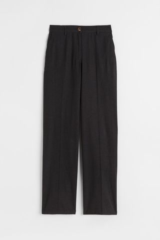H&M + Straight Linen-Blend Trousers