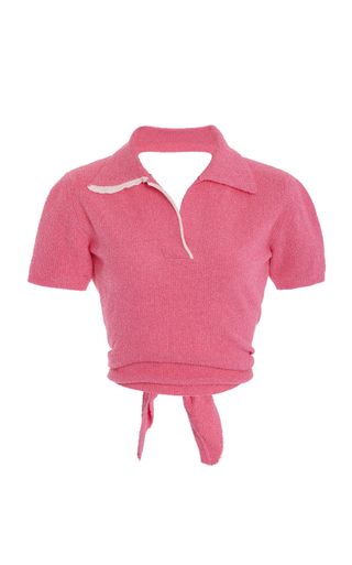 Jacquemus + Le Bagnu Open-Back Cotton-Blend Polo Shirt