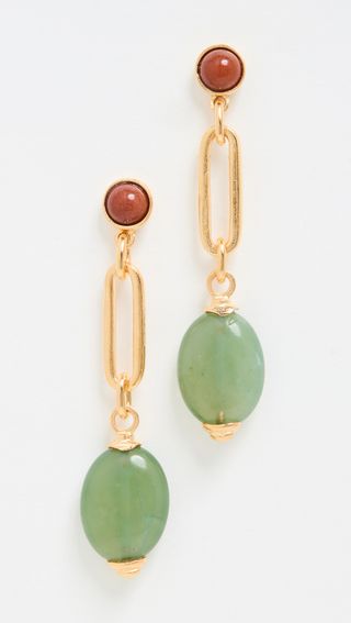 Ben-Amun + Gold Post Earrings With Multistones