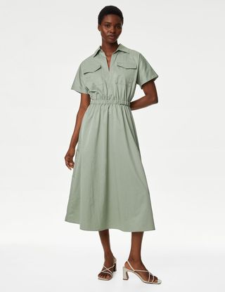 M&S Collection + Collared Midi Shirt Dress