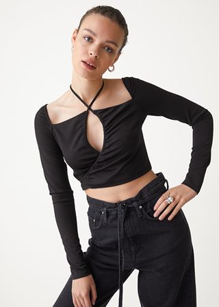 & Other Stories + Cut-Out Halter Top