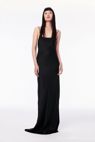 Victoria Beckham + Floor Length Cami Dress in Black