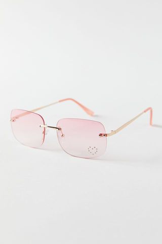 Urban Outfitters + Amber Rimless Rectangle Sunglasses