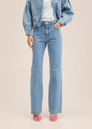 Mango + High Waist Straight Jeans