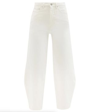 Toteme + Organic-Cotton Cropped Barrel-Leg Jeans