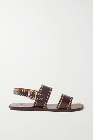 Chloé + Laia Embroidered Leather Sandals