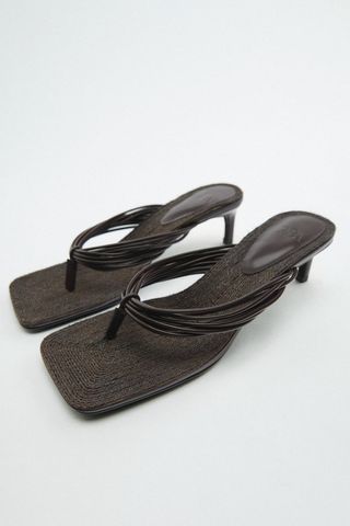 Zara + High Heeled Strappy Sandals
