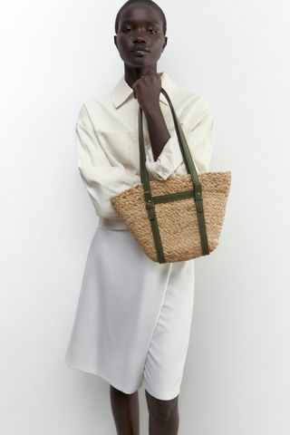 Zara + Jute Midi Tote Bag