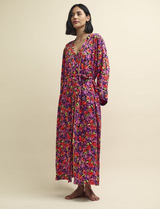 Nobody's Child + Bright Floral Pyjama Dressing Gown Robe