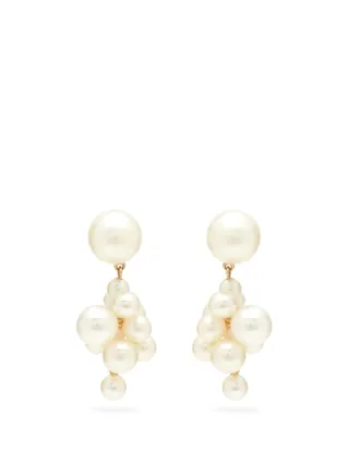 Sophie Bille Brahe + Boticelli Pearl Cluster & 14KT Gold Earrings
