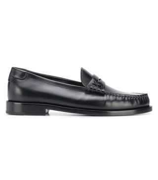 Saint Laurent + Monogram Leather Loafers