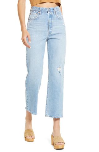 Levi'S® + Levi’s® Ribcage Ripped High Waist Ankle Straight Leg Jeans