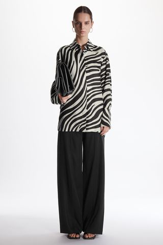 Cos + Regular-Fit Zebra Print Shirt