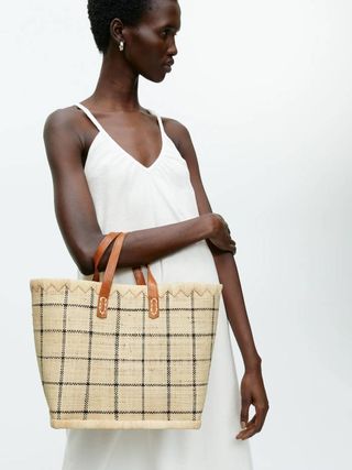 Arket + Afroart Small Raffia Bag