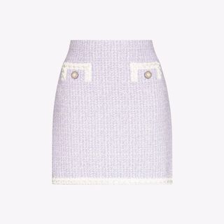 Alessandra Rich + Tweed Mini Skirt