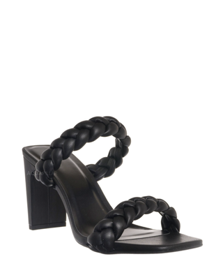 Soda + Block Heel Braided Sandal