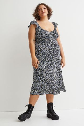 H&M + Slit-Detail Dress