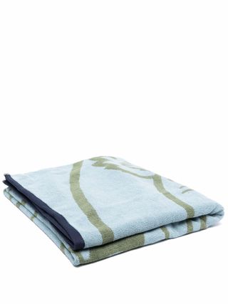 Kenzo + Cotton Woven-Logo Beach Towel