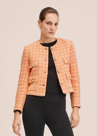 Mango + Pocket Tweed Jacket